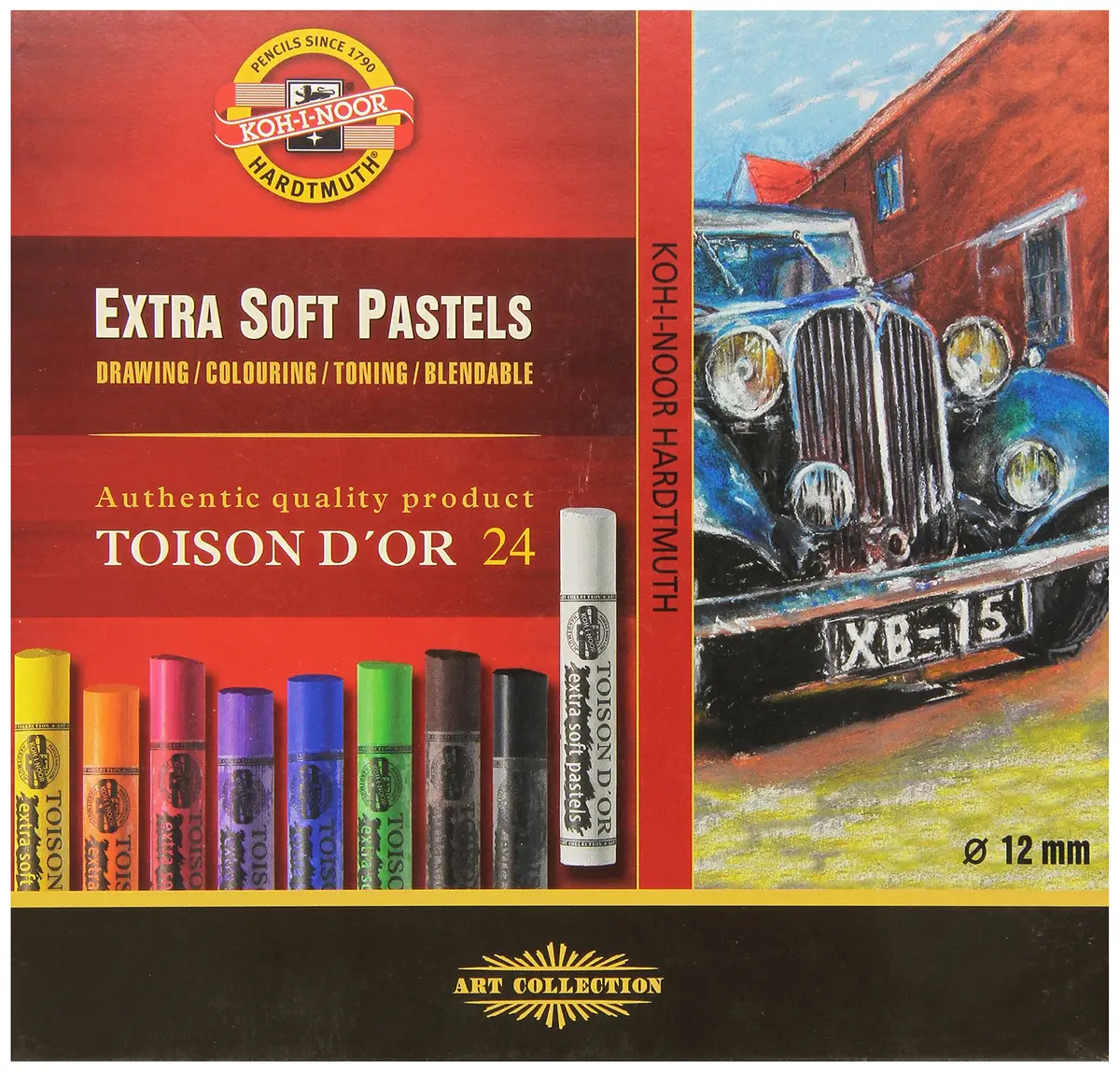 Koh-I-Noor Extra Soft Pastels Set/24 (FA8554) | Assorted Colors Writing Instrument - main product image