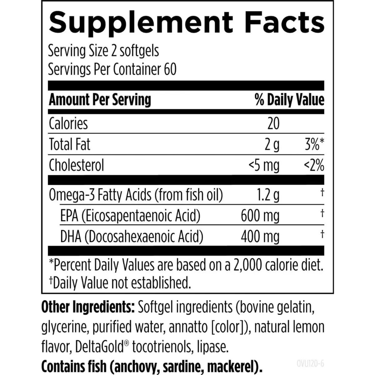 Designs for Health OmegAvail Ultra TG Fish Oil 120 Softgels | Triglyceride Omega 3 with DHA/EPA, No Fishy Aftertaste - view 3