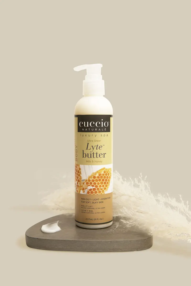 Cuccio Naturale Lyte Ultra-Sheer Body Butter Milk and Honey 237ml (8 Fl Oz) | Deep Hydration for Dry Skin - view 3