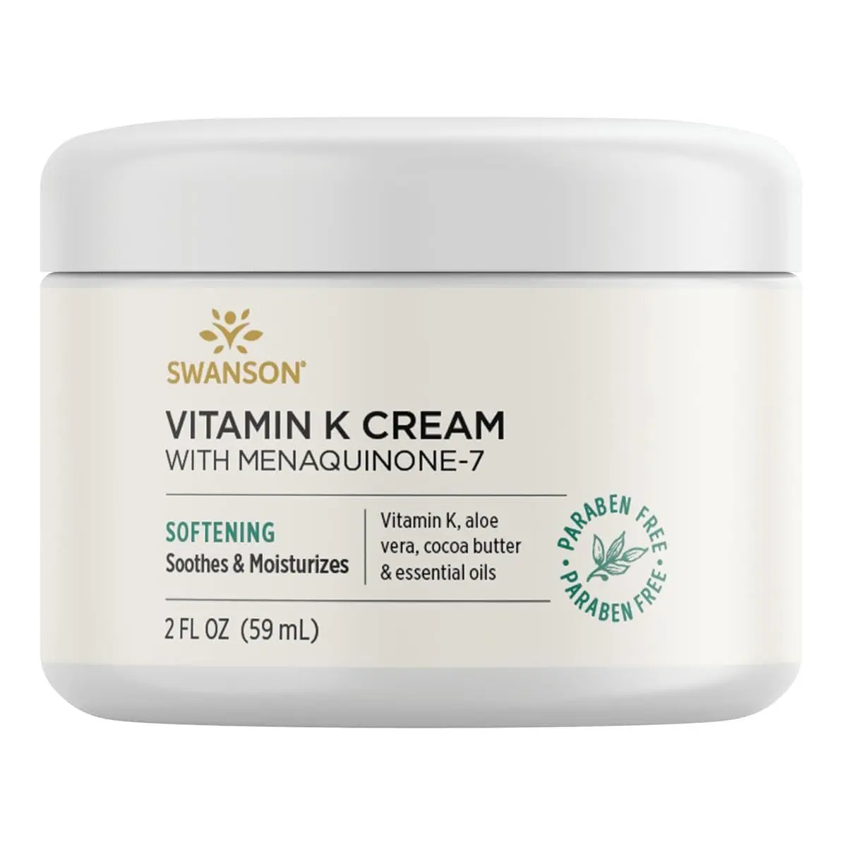 Swanson Vitamin K Cream with Menaquinone-7 59ml | Supports Skin Rejuvenation & Brightening - main product image