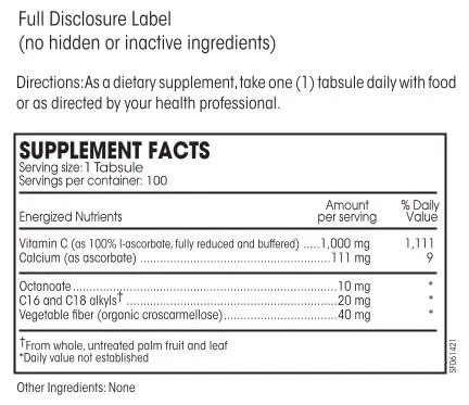 PERQUE Potent C Guard 1000 mg | Vegetarian Vitamin C Supplement for Adults in India - view 5