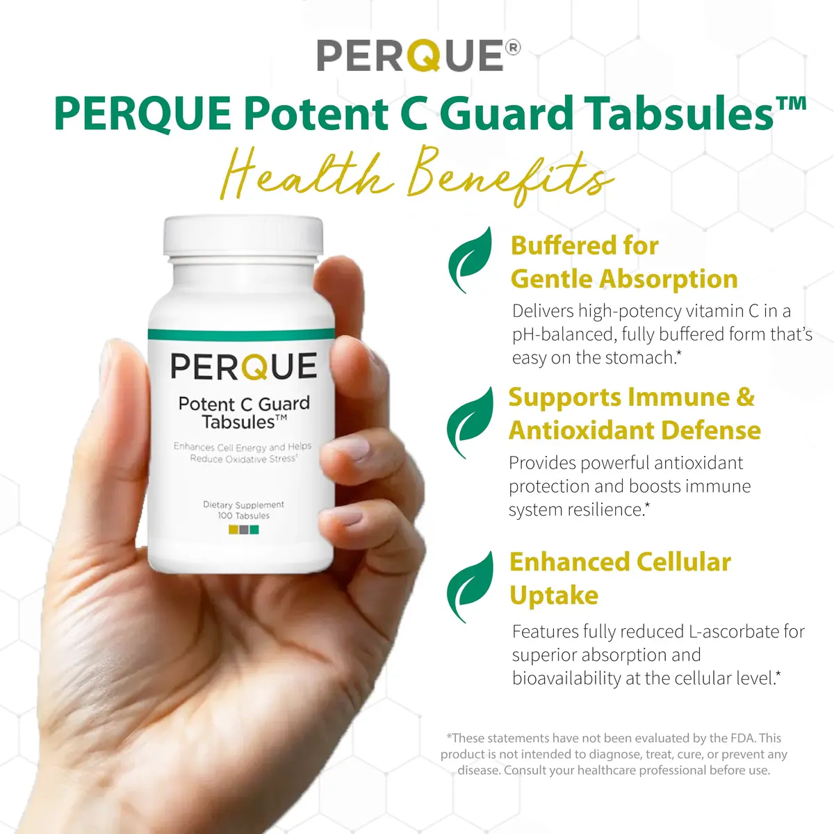 PERQUE Potent C Guard 1000 mg | Vegetarian Vitamin C Supplement for Adults in India - view 2