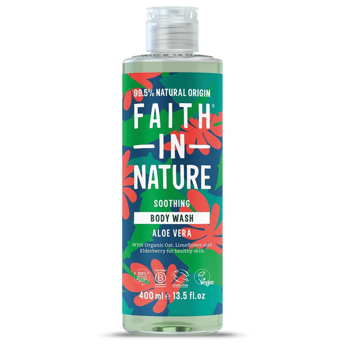 Faith In Nature Aloe Vera Rejuvenating Body Wash 400ml | Soothing, Hydrating & Aromatherapy - main product image