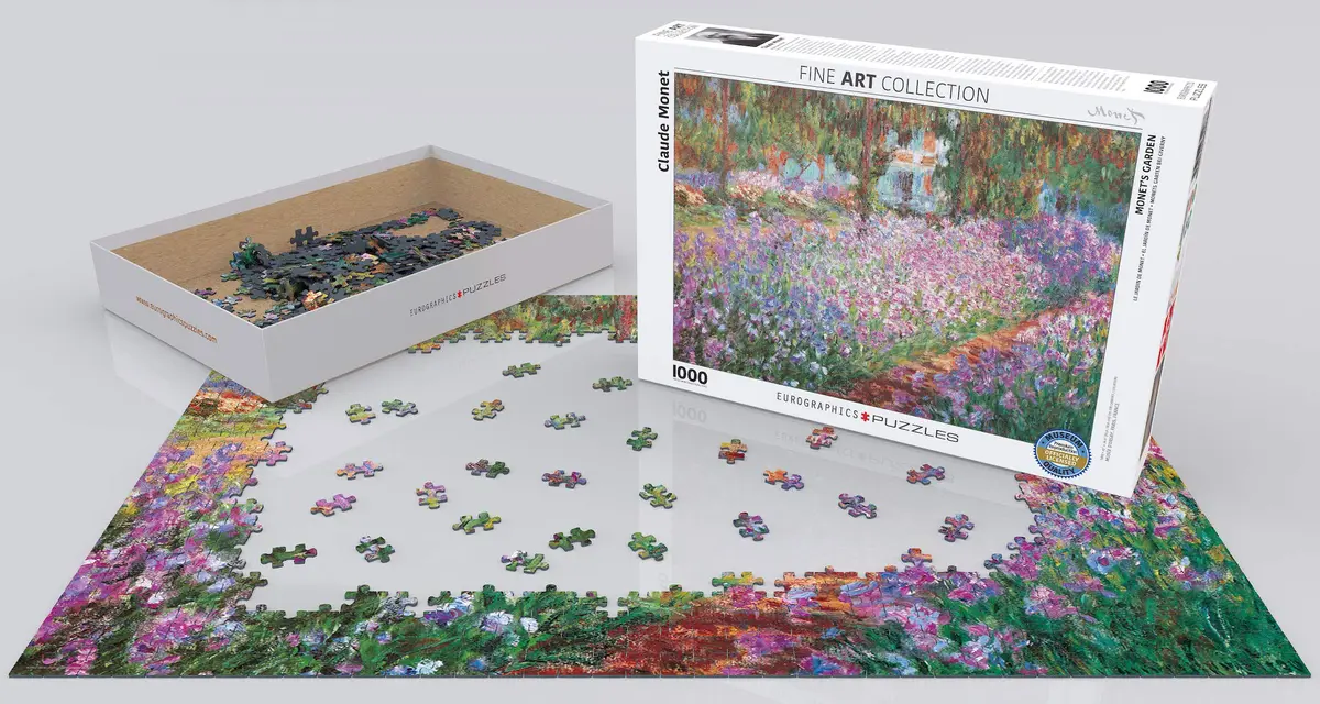 Eurographics Monet's Garden by Claude Monet 1000-Piece Puzzle | Fine Art Jigsaw Puzzle - view 3