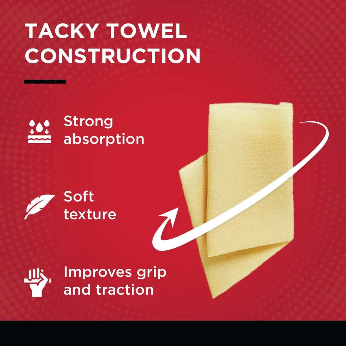 GAMMA Tacky Towel 8"x5" | Non-Toxic Grip Traction Enhancer for Tennis & Golf - view 3