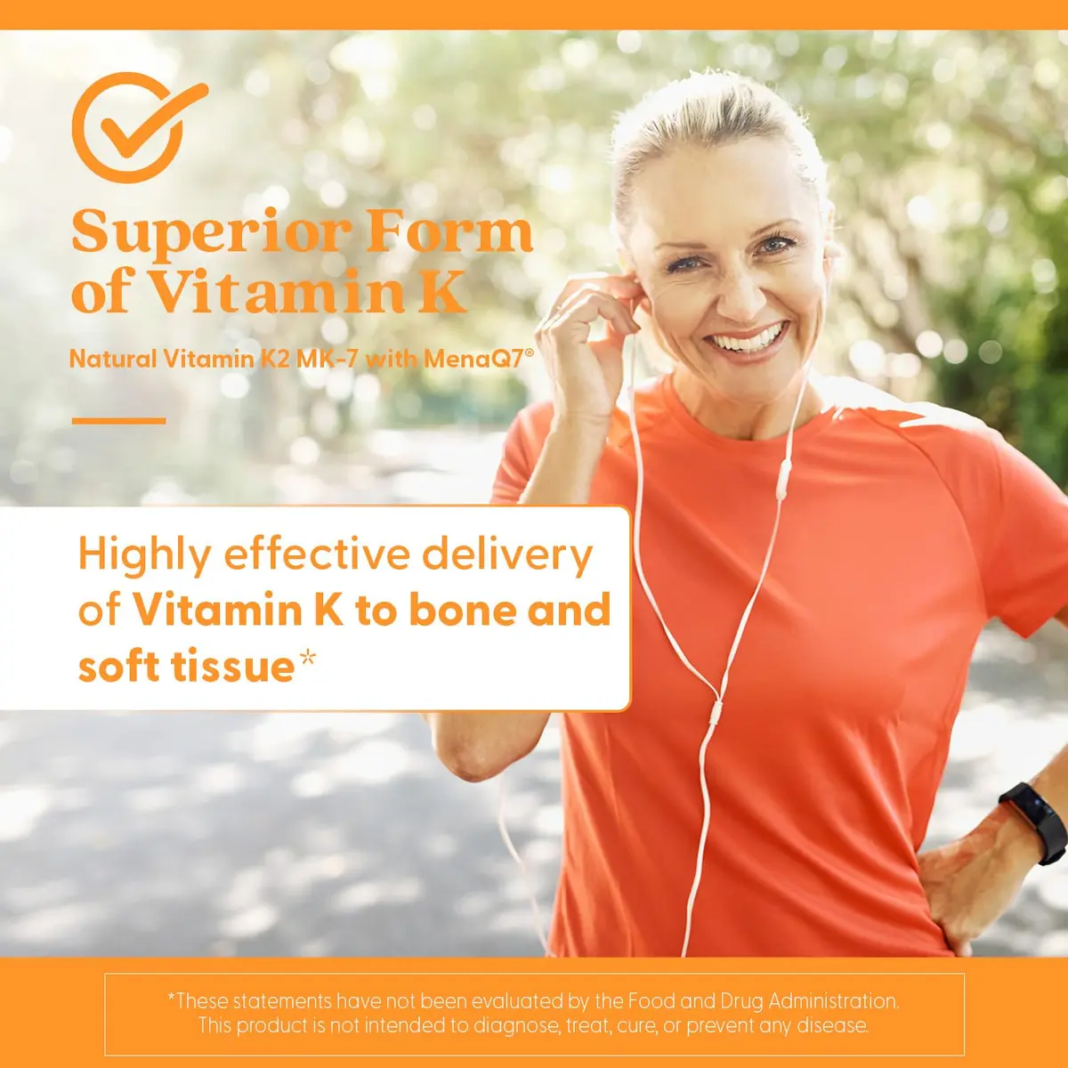 Doctor's Best Natural Vitamin K2 MK7 Supplement for Men & Women - Bone Health Support, 45 mcg Vitamin K-2 MK-7 Capsules with MenaQ7, Calcium Support, Non GMO, Vegan - 60 Veg Caps | Supports Bone & Soft Tissue - view 6