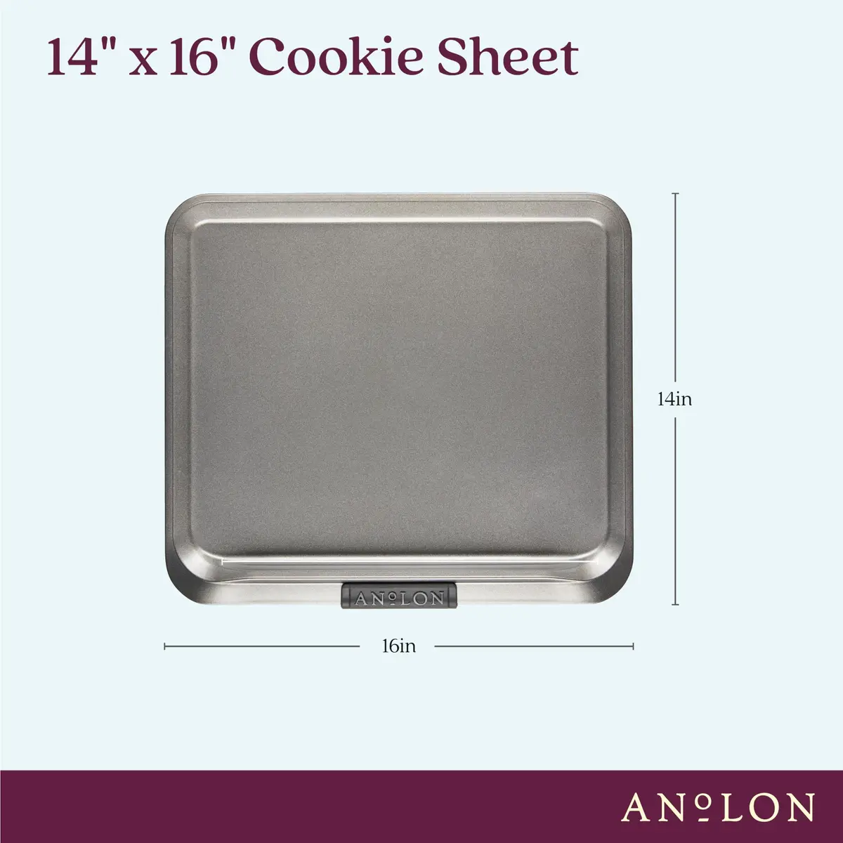 Anolon Advanced Nonstick Bakeware with Grips 14" x 16" | Heavy Gauge Steel, Oven Safe to 450°F - view 3