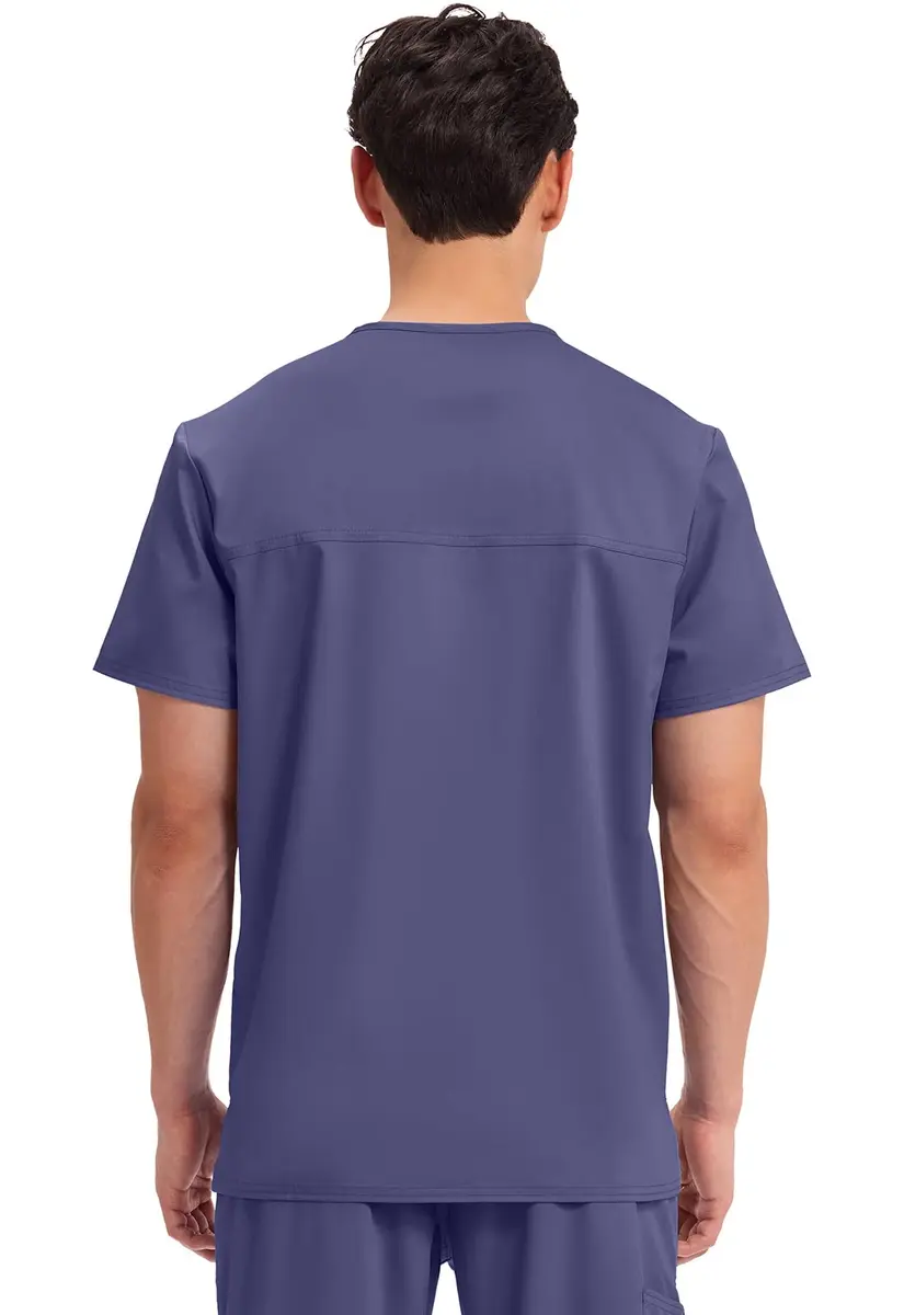 Cherokee WW Revolution V-Neck Scrub Top for Men with 3 Pockets Grape | Professional Medical Uniform - view 3