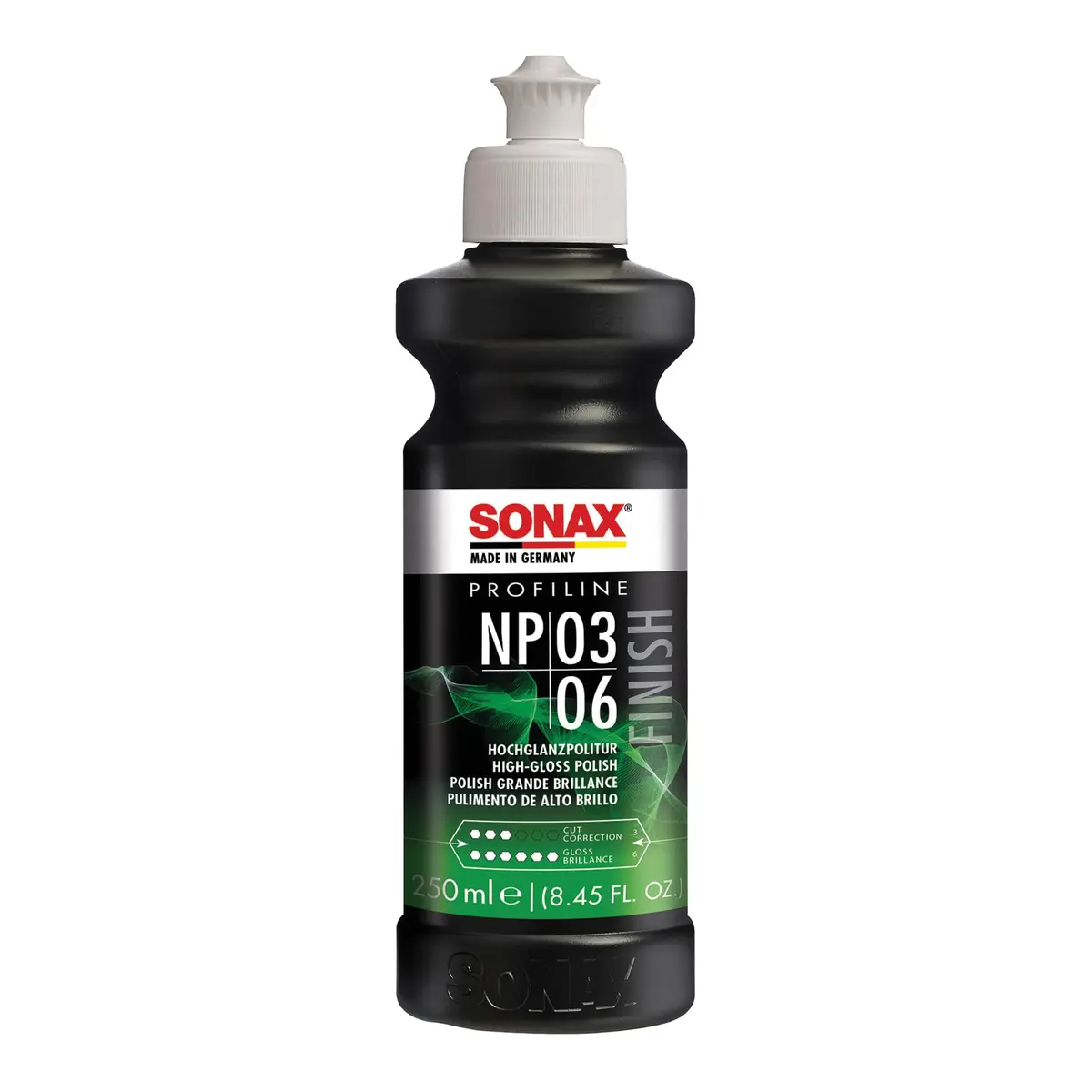 Sonax Nano Polish 03/06 (250 ml) | High-Gloss Car Paint Finish, Silicone-Free, Medium Abrasive (1500 grit) - main product image