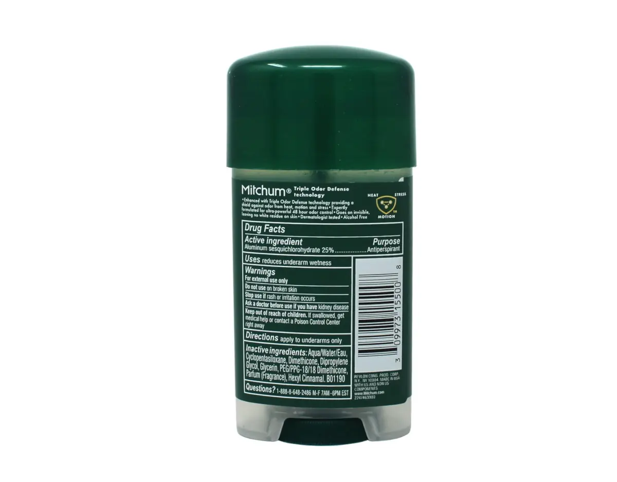 Mitchum Men's Gel Deodorant Unscented 4.5 oz (2-Pack) | 48-Hour Wetness Protection - view 4