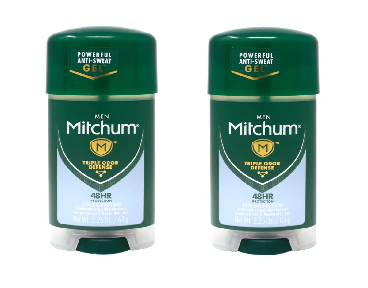 Mitchum Men's Gel Deodorant Unscented 4.5 oz (2-Pack) | 48-Hour Wetness Protection - main product image