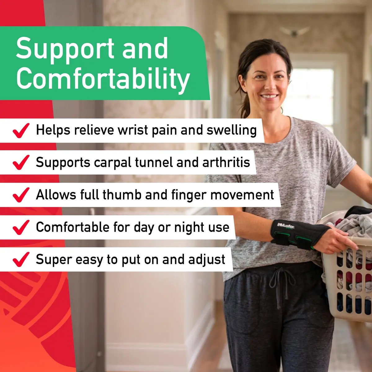 MUELLER Wrist Brace for Men & Women | Carpal Tunnel & Tendonitis Support, Small/Medium - view 4