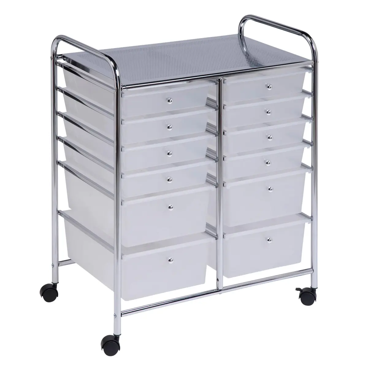 Honey-Can-Do 12-Drawer Rolling Cart 66cm (26in) | Mobile Organizer for Crafts & Office - main product image
