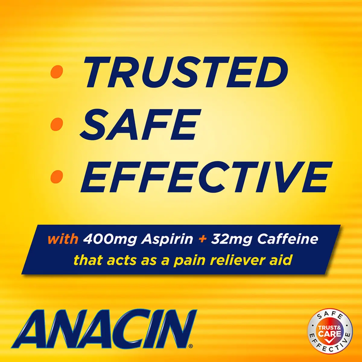 ANACIN Aspirin & Caffeine Tablets 300 Count | Fast Headache & Pain Relief - view 6