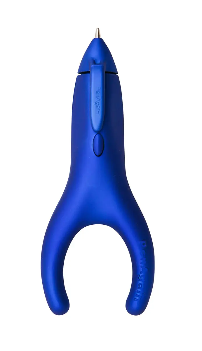 PenAgain ErgoSof Pen Blue, Medium Point, Black Ink | Ergonomic Grip for Arthritis & Carpal Tunnel - view 2