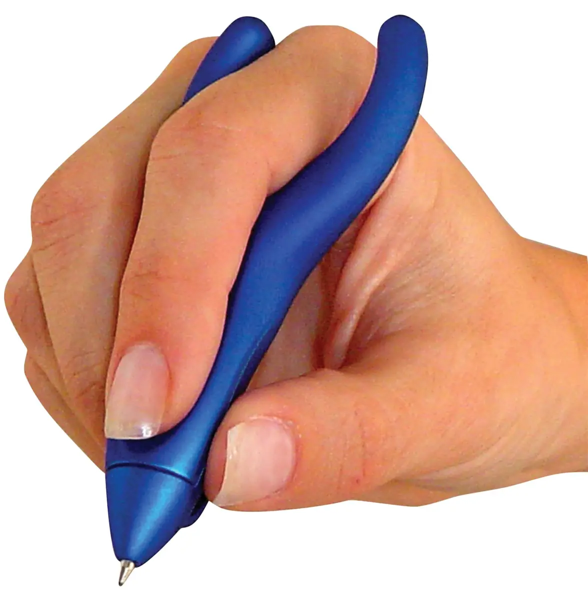 PenAgain ErgoSof Pen Blue, Medium Point, Black Ink | Ergonomic Grip for Arthritis & Carpal Tunnel - view 3