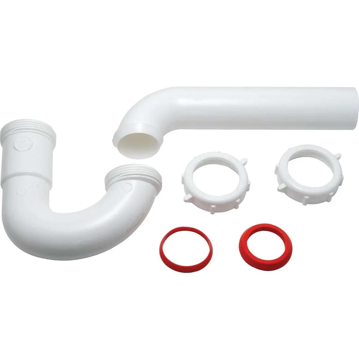 Plumb Pak 400WK Plastic P-Trap Kit 1.5" or 1.25" Inlet x 1.5" Outlet, White | Essential Plumbing Fitting - main product image