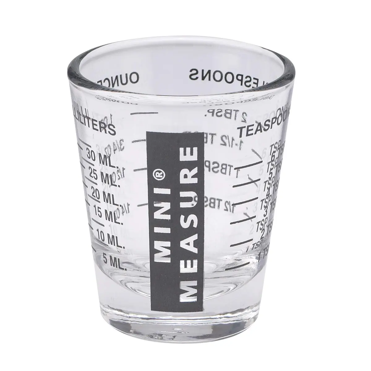 Kolder Mini Measure Heavy Glass 20-Measurement Shot Glass | Precise Liquid & Dry Measuring - main product image