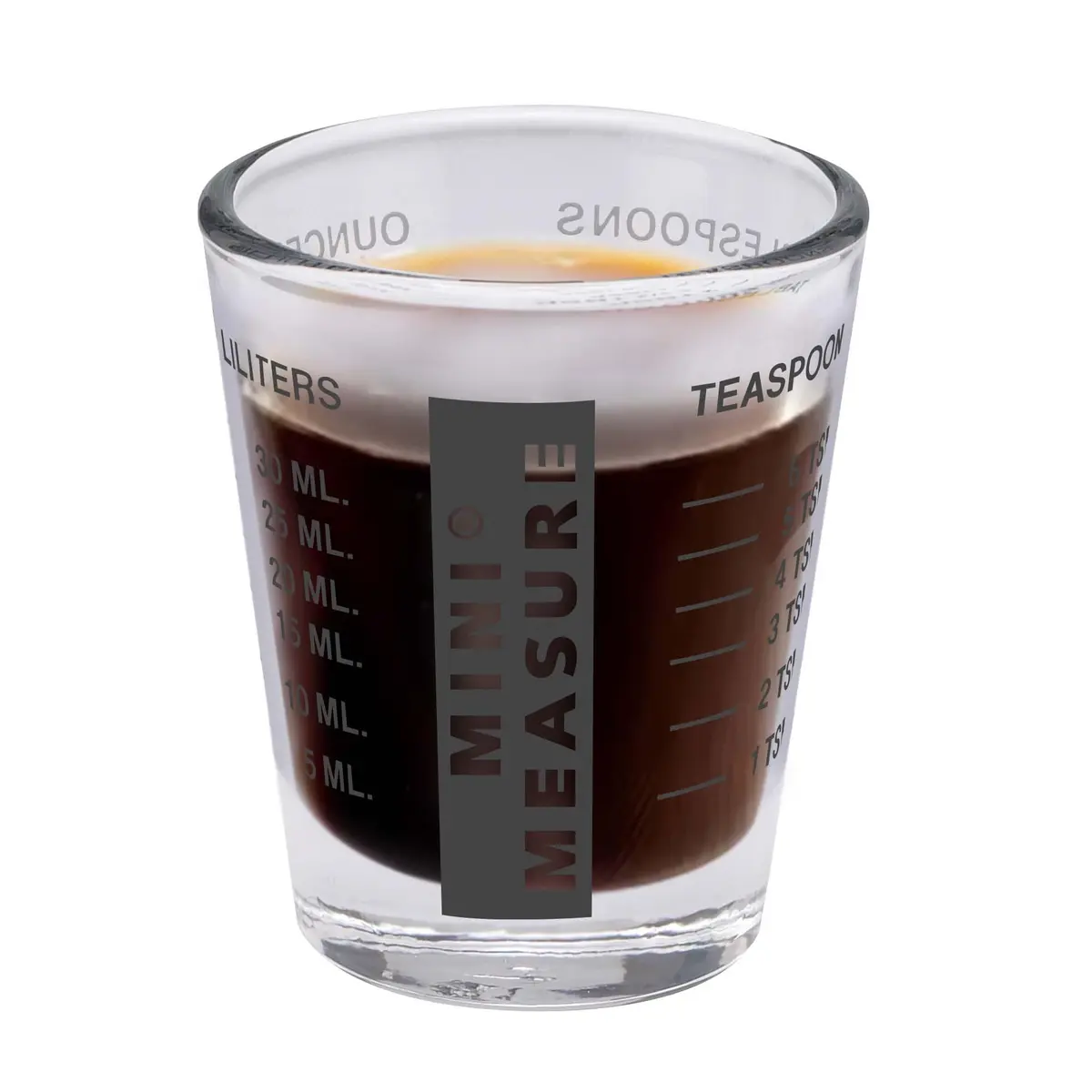 Kolder Mini Measure Heavy Glass 20-Measurement Shot Glass | Precise Liquid & Dry Measuring - view 3