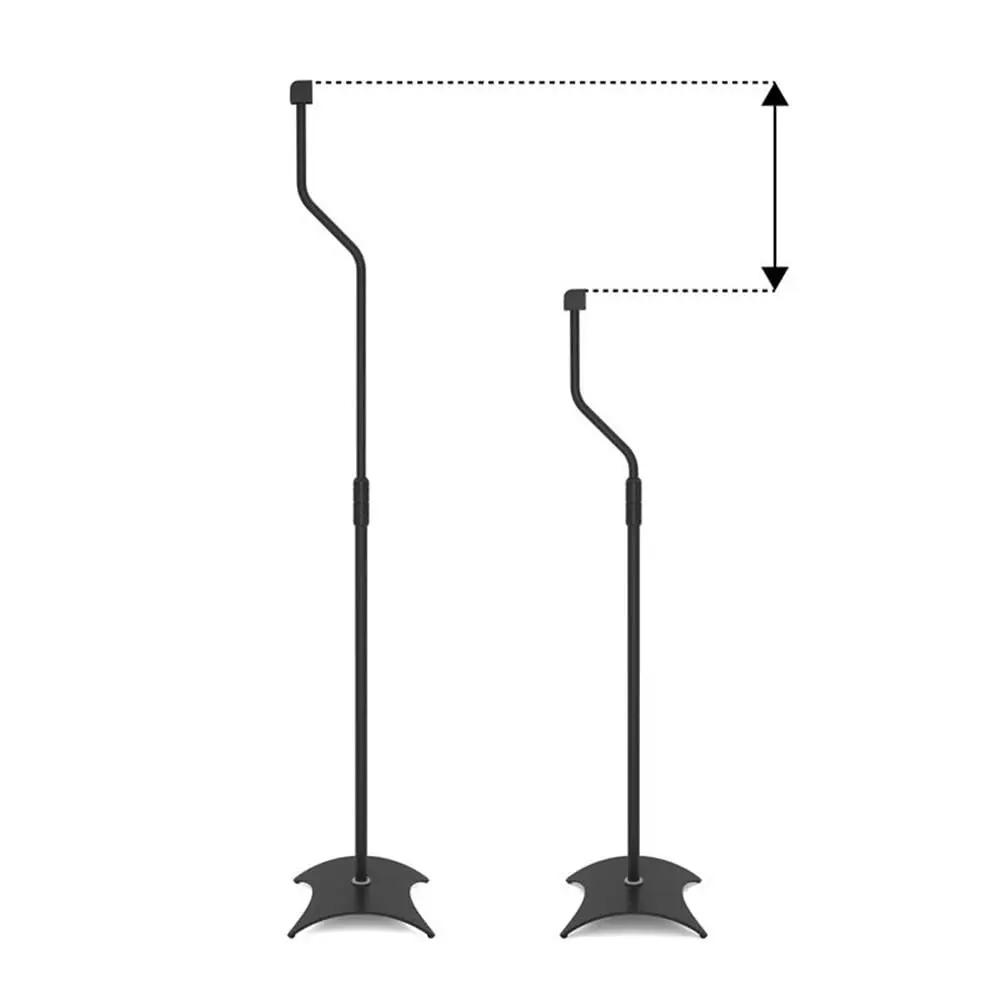 AVF Adjustable Steel Speaker Floor Stands Pair | 31.75-42.2 Inch Height, 11 lbs Capacity, Black - view 4
