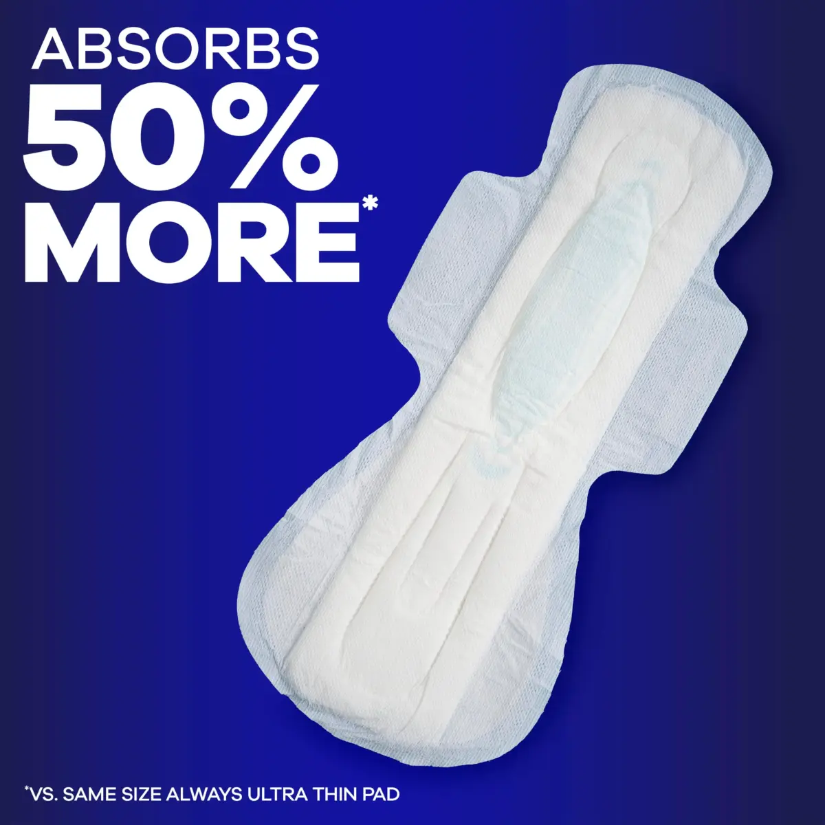 Always Maxi Feminine Pads Size 5 Extra Heavy Overnight With Wings Unscented 20 Count | 100% Leak Free Comfort - view 3