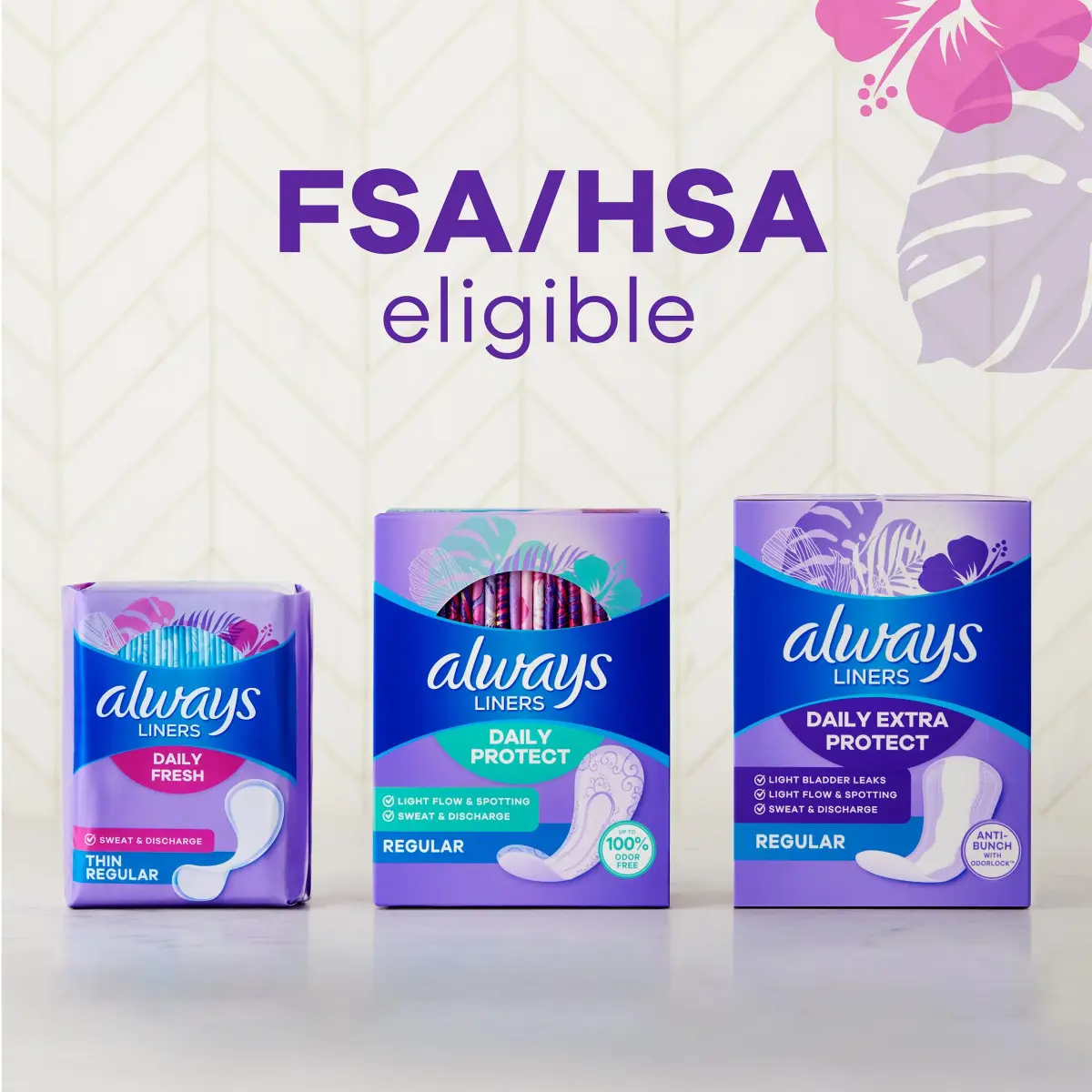 Always Thin Daily Panty Liners Regular Unscented 120 Count | Light Absorbency for Everyday Freshness - view 9