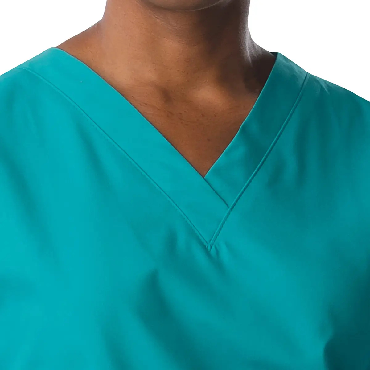 Landau Essentials Relaxed Fit 4-Pocket V-Neck Scrub Top for Women 8219 Wine | Comfortable, Durable Medical Uniform - view 2