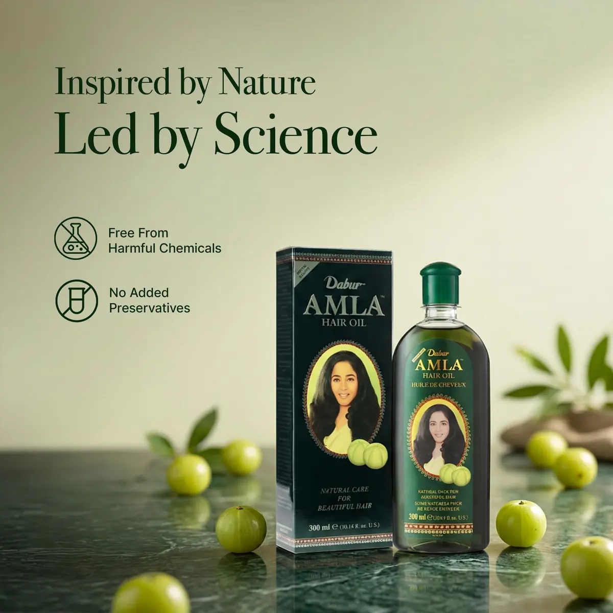 Dabur Amla Hair Oil – Nourishing Herbal Oil with Pure Amla & Botanical Extracts for Healthy, Moisturized Scalp, Strong, Shiny Hair – Ayurvedic Strengthen Roots for Men & Women – 500 ml (Pack of 3) - view 7