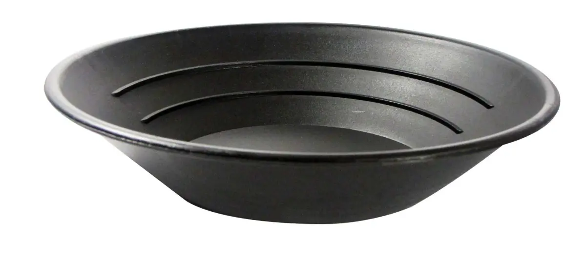 SE 10” Black Plastic Gold Pan with Riffles | Lightweight Prospecting Tool - view 4