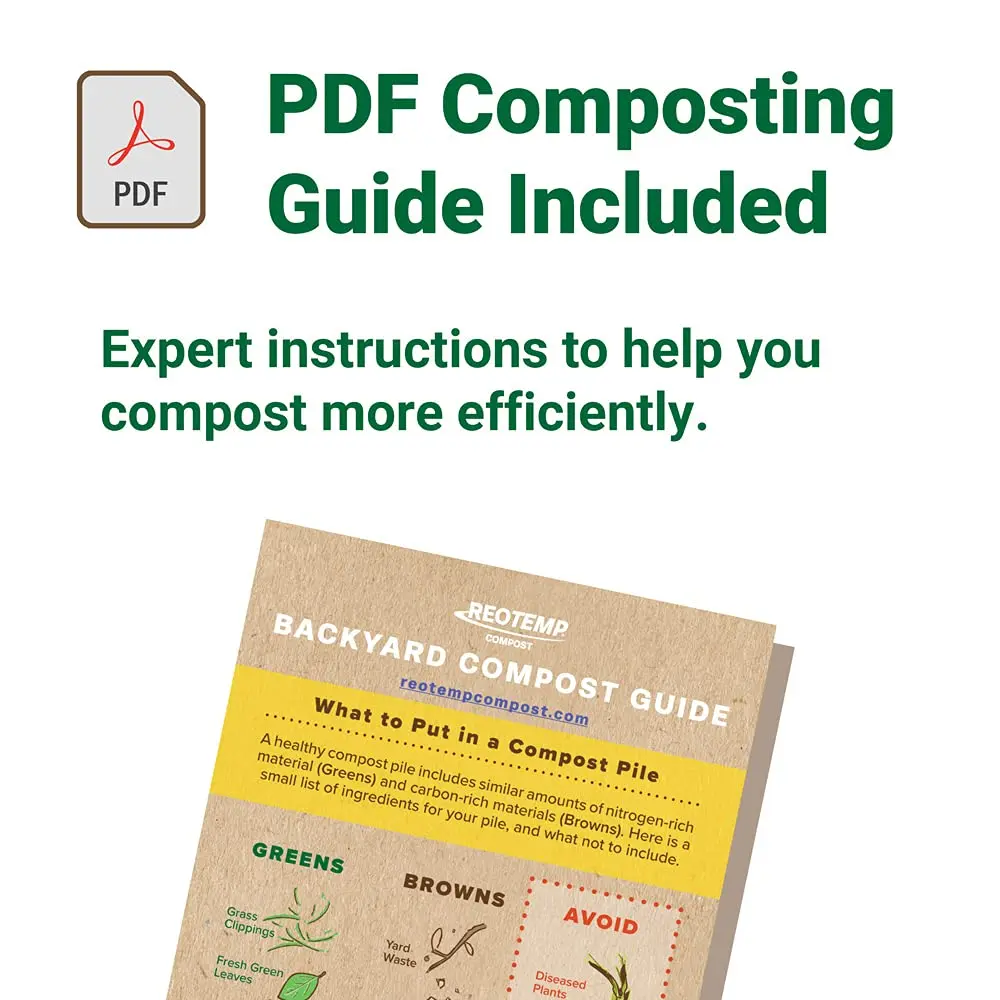 REOTEMP 20 Inch Compost Thermometer with Digital Guide | Accurate & Durable Since 1965 - view 3