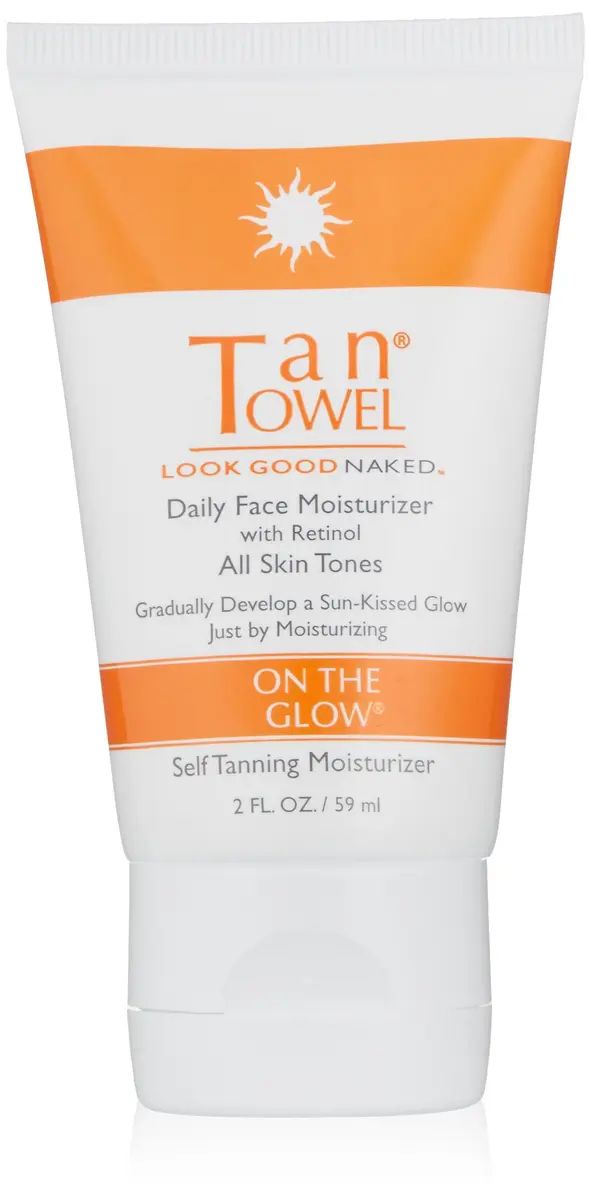 Tan Towel On The Glow Daily Face Moisturizer with Retinol 59ml (2 Fl Oz) | Subtle Sun-Kissed Glow - main product image
