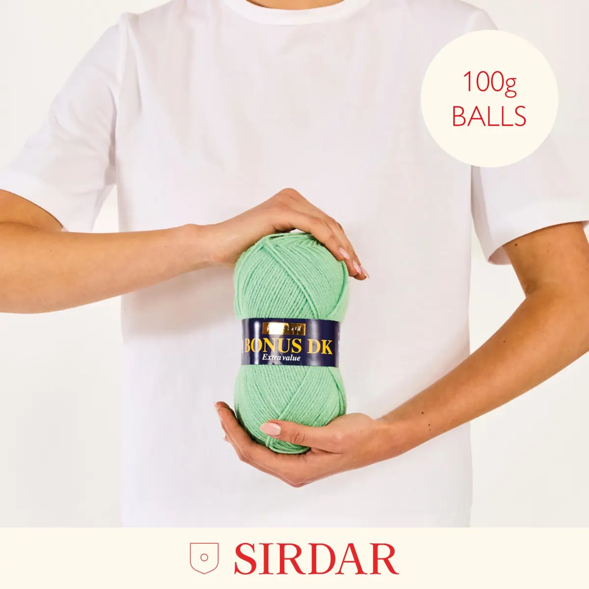 Sirdar Hayfield Bonus DK Yarn - Biscuit - 100g (3.5oz) | 280m (306yds) - Versatile Double Knitting - view 2
