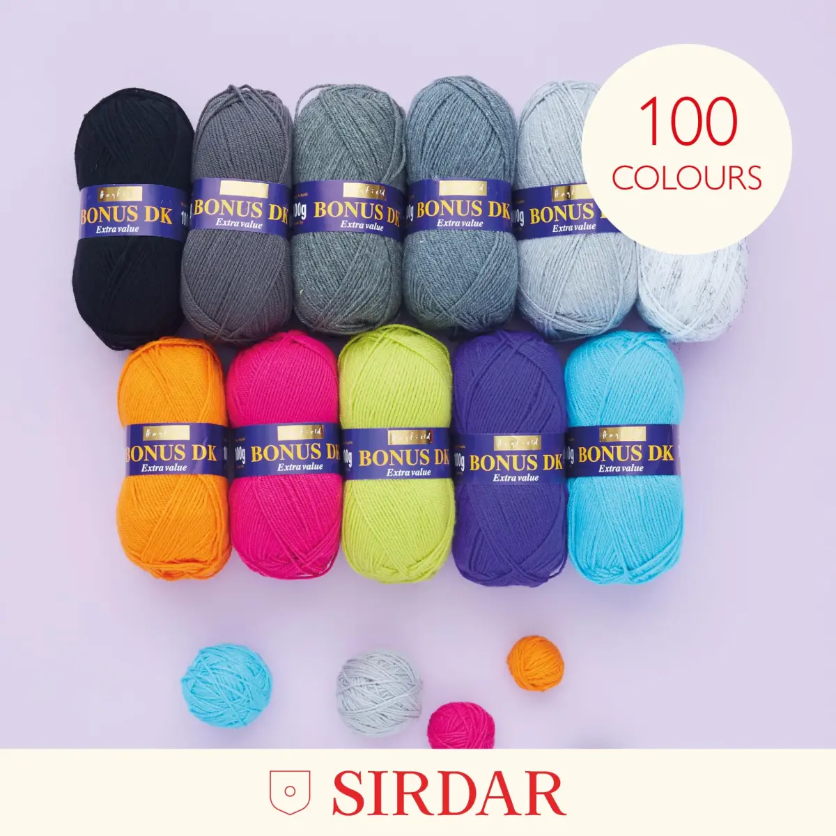 Sirdar Hayfield Bonus DK Yarn - Royal (979) - 100g | 100% Acrylic for Knitting & Crochet - view 3