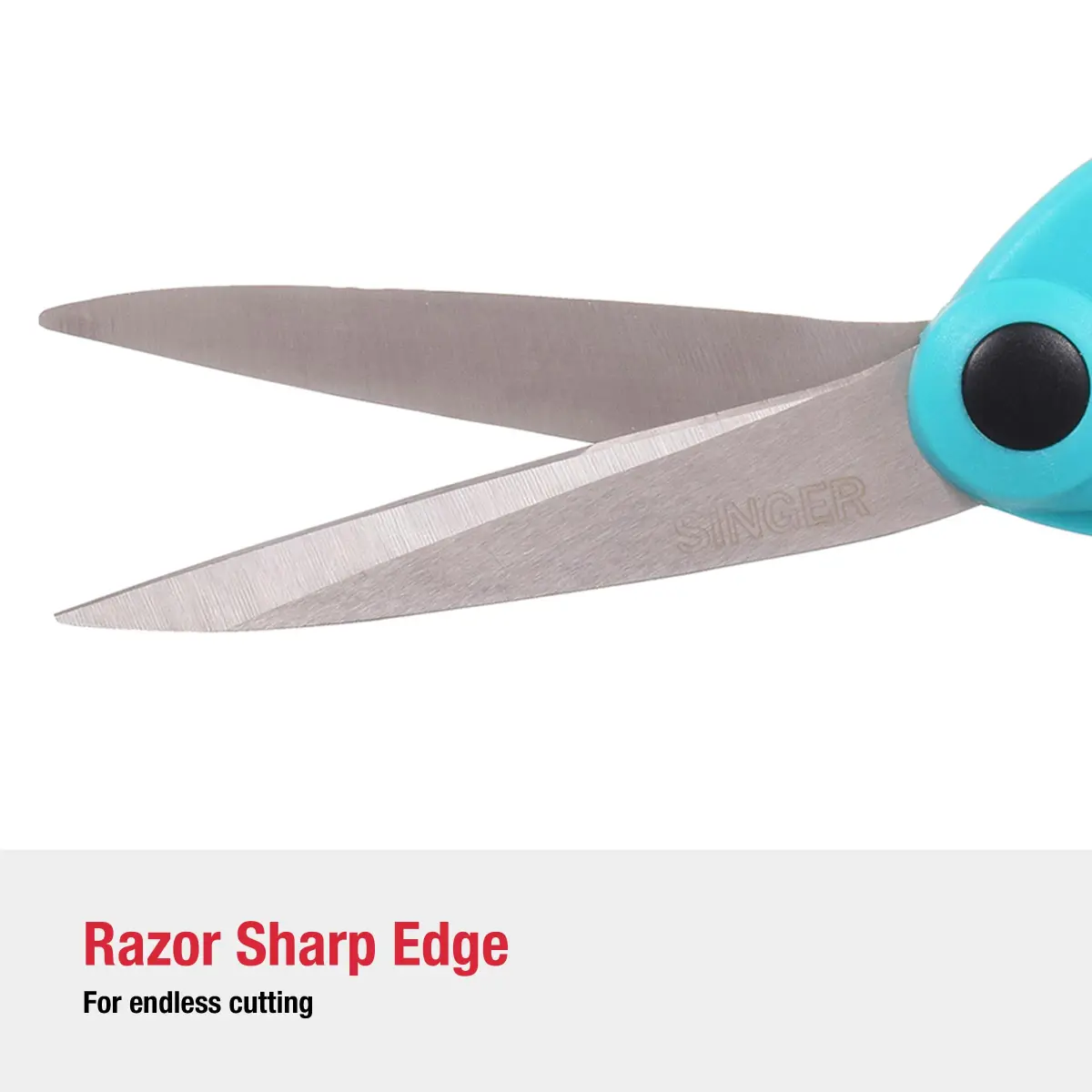 SINGER ProSeries 8.5-inch Heavy-Duty Bent Fabric Scissors, Tailor Comfort Grip | Cuts Multiple Fabric Layers Easily - view 4