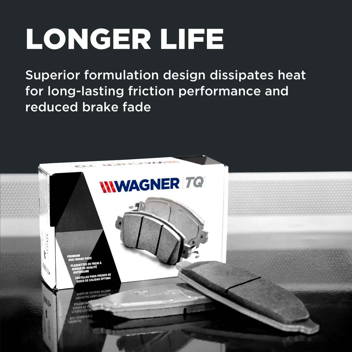 Wagner Brake ThermoQuiet QC990 Ceramic Disc Brake Pad Set | Quieter, Long-Lasting, Zero Copper - view 5