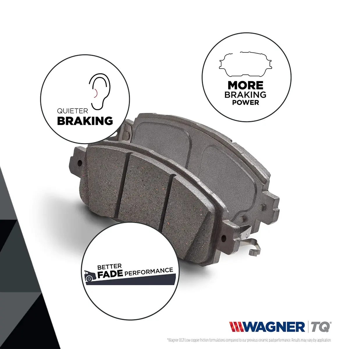 Wagner Brake ThermoQuiet QC990 Ceramic Disc Brake Pad Set | Quieter, Long-Lasting, Zero Copper - view 7
