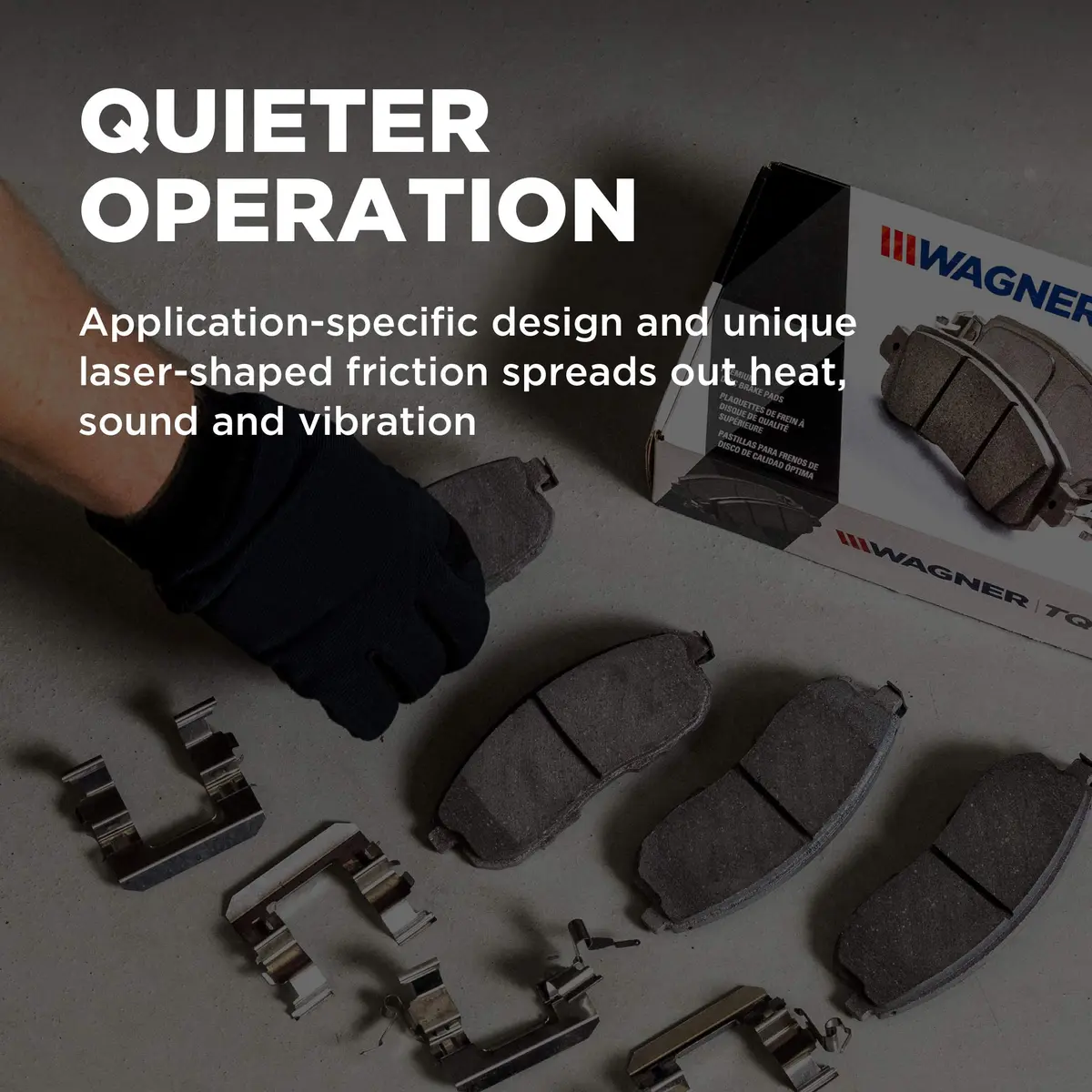 Wagner Brake ThermoQuiet QC990 Ceramic Disc Brake Pad Set | Quieter, Long-Lasting, Zero Copper - view 3
