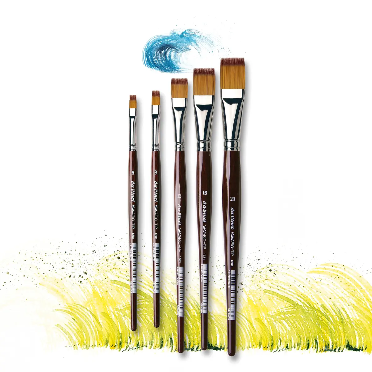 da Vinci Watercolor Series VarioTip Paint Brush, Flat Synthetic, Size 12 (1381-12) | Special Effects Brush for Artists - view 6