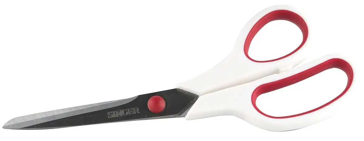 Singer Fabric & Craft Scissors Set, Red & White, 8.5-inch & 4.75-inch | Stainless Steel Blades for Precision & Comfort - view 4
