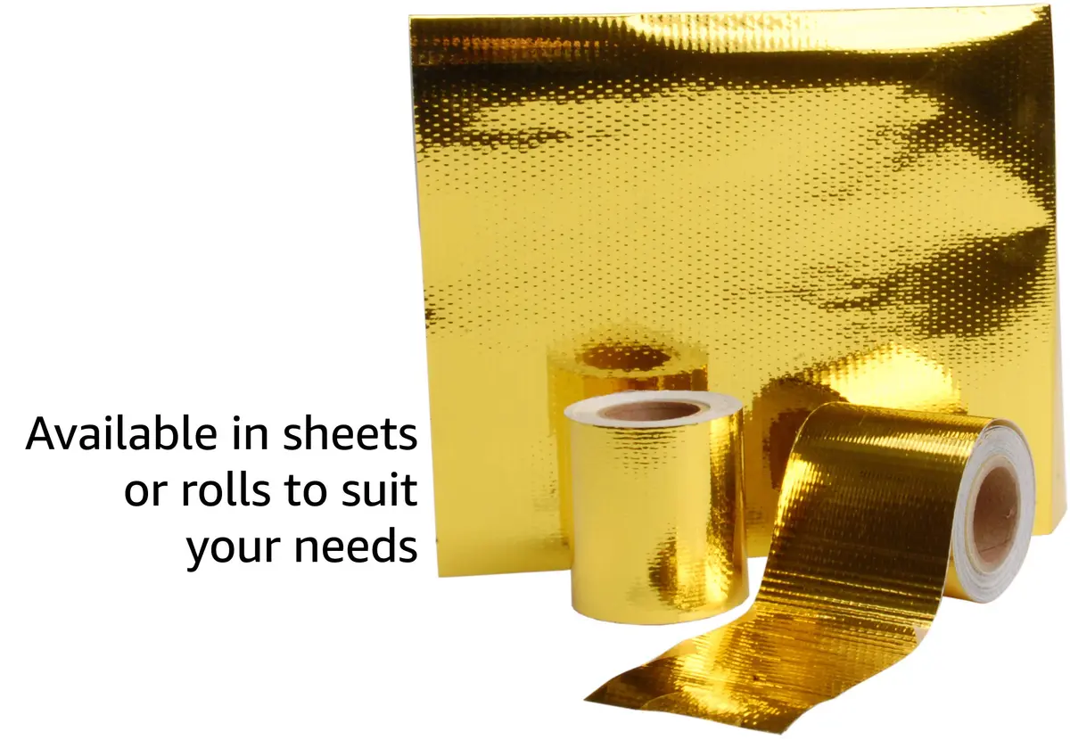Design Engineering Reflect-A-Gold High Temp Adhesive Sheet 12" x 12" | Heat Reflective, Up to 850°F, Lightweight & Easy to Apply - view 4
