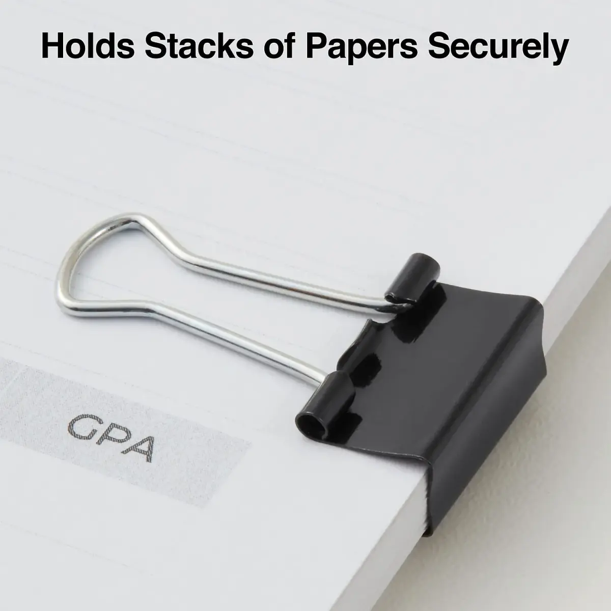STAPLES Small Binder Clips 0.38" Capacity, Black, 144 Pack | Tempered Steel Construction for Documents & Office Use - view 4