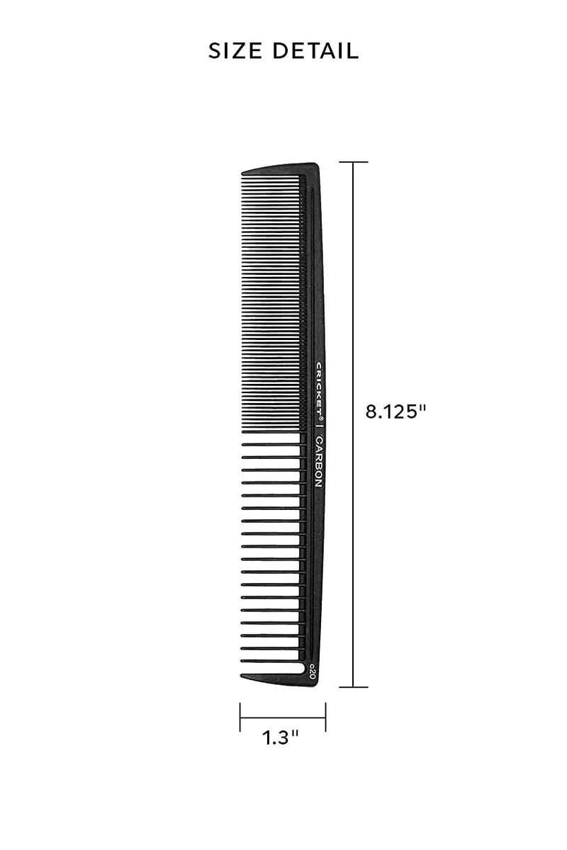 Cricket C20 Professional Stylist All-Purpose Carbon Comb | Heat-Resistant, Static-Free, Precision Cutting (115 chars) - view 2