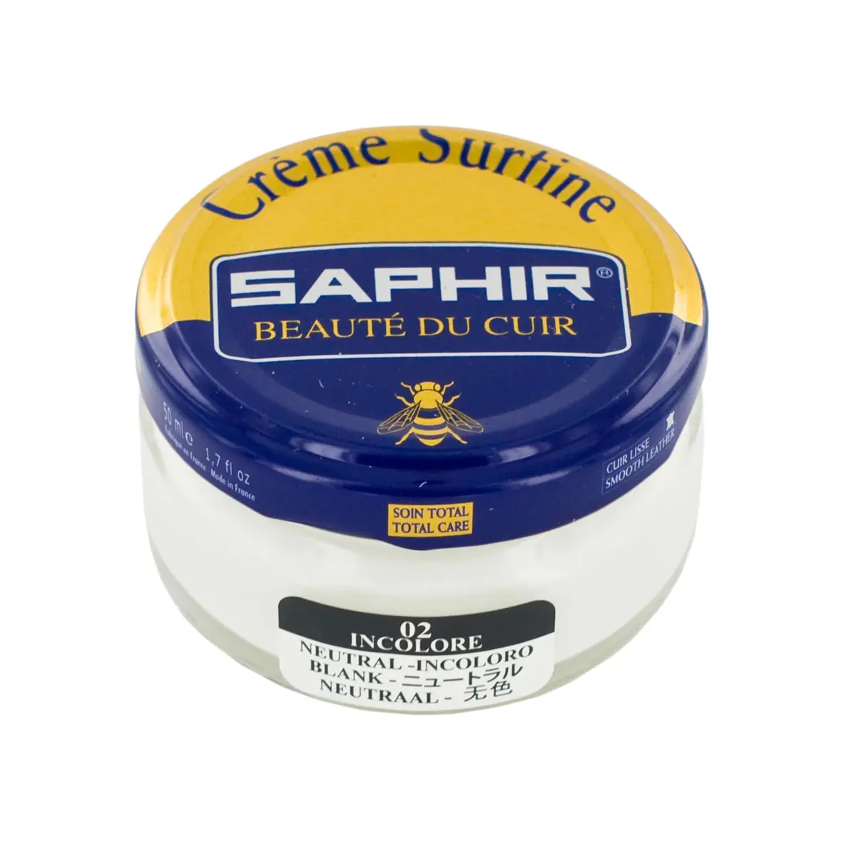 SAPHIR Creme Surfine Pommadier Shoe Polish - Beeswax Cream for Leather Products - Neutral | High Shine & Nourishment (70-120 chars) - main product image