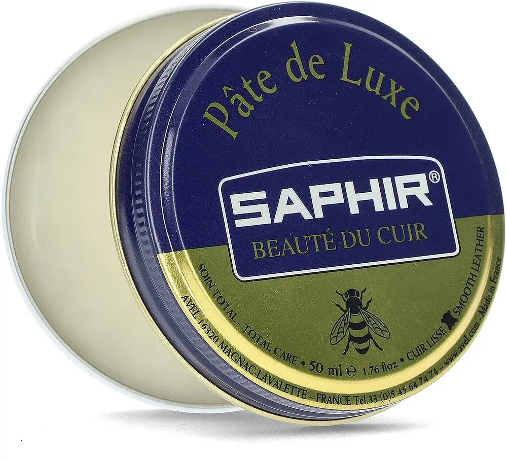 Saphir Pâté De Luxe Wax Shoe Polish 50ml (1.69 Fl Oz) Neutral | Superior Shine & Protection for Smooth Leather - main product image