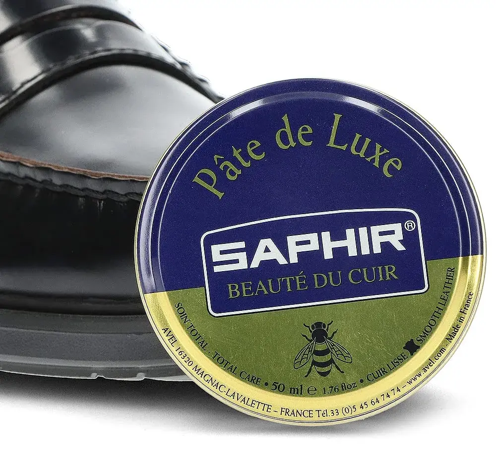 Saphir Pâté De Luxe Wax Shoe Polish 50ml (1.69 Fl Oz) Neutral | Superior Shine & Protection for Smooth Leather - view 3