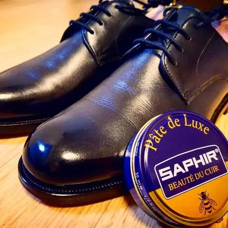 SAPHIR Pate De Luxe Natural Wax Shoe Polish 50ml (1.7 Fl Oz) | Professional Grade Mirror Shine - view 6