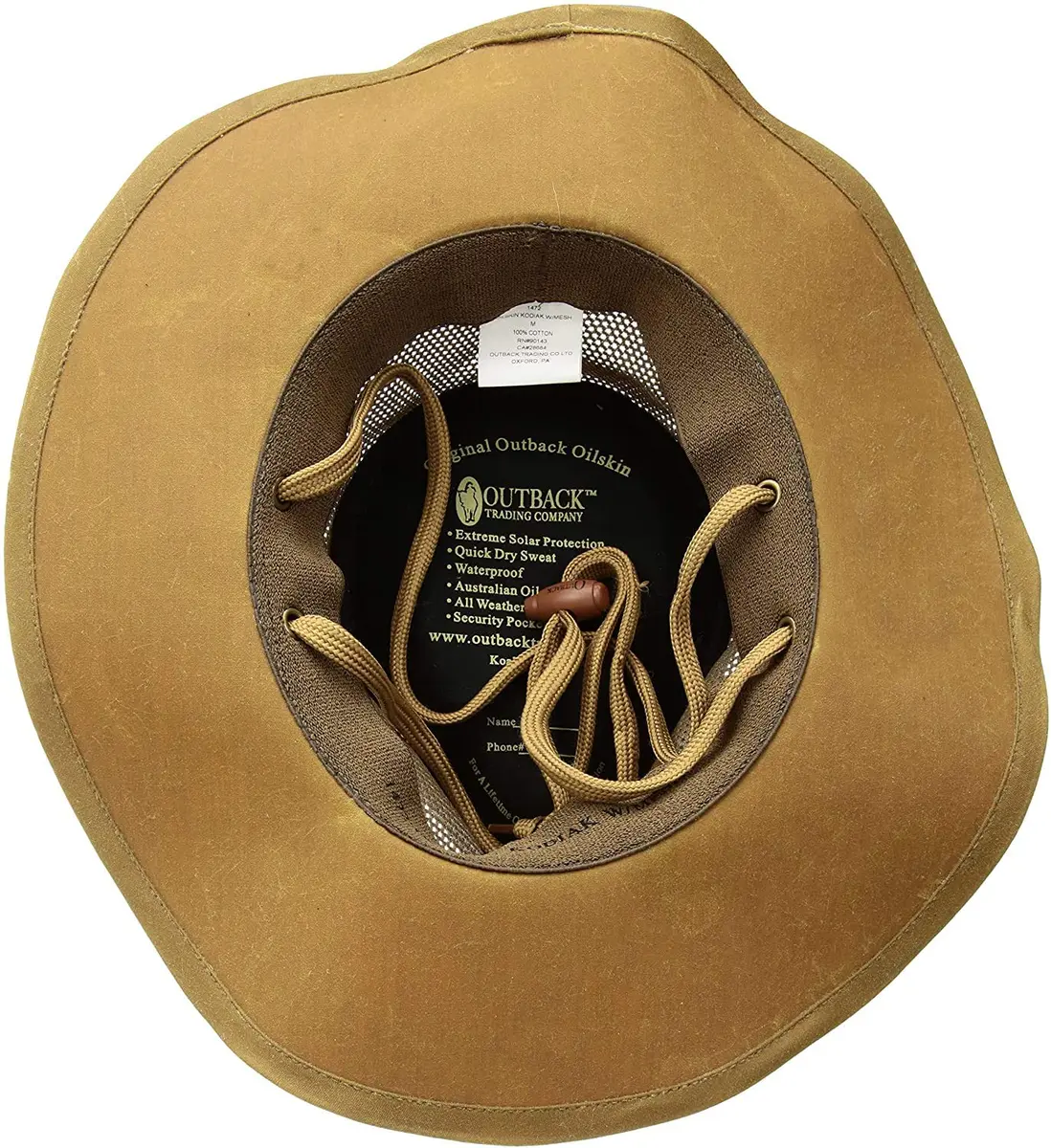 Outback Trading Company Men's 1472 Kodiak Cotton Oilskin Hat | Waterproof, UPF 50+ Outdoor Fishing Hat - view 3