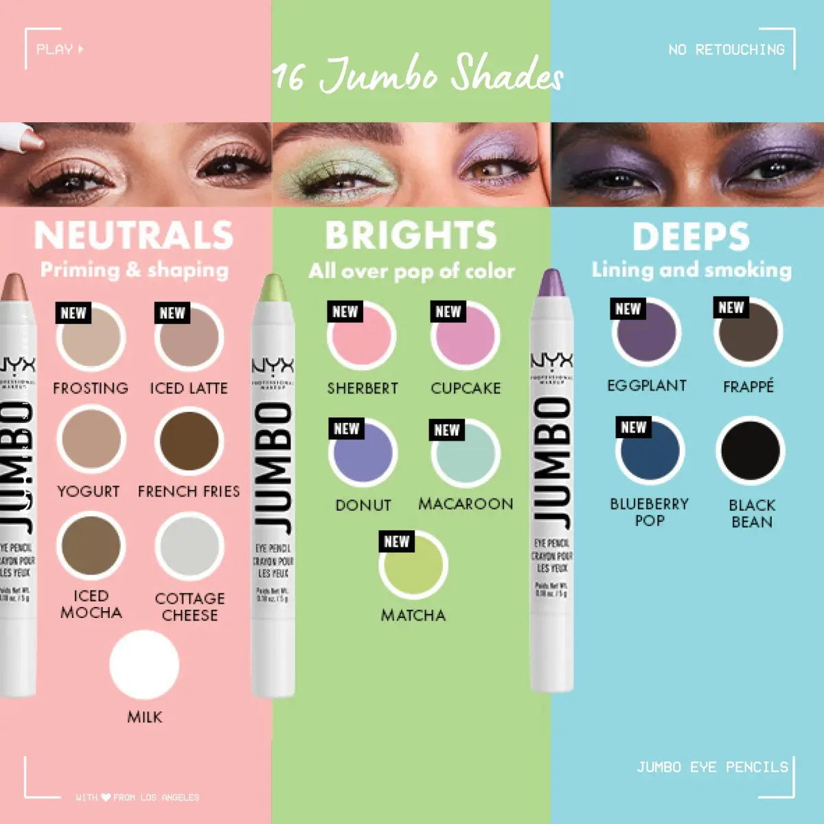 NYX PROFESSIONAL MAKEUP Jumbo Eye Pencil, Blendable Eyeshadow Stick & Eyeliner Pencil - Iced Latte (Mauve Brown) | PETA Certified Cruelty-Free - view 6