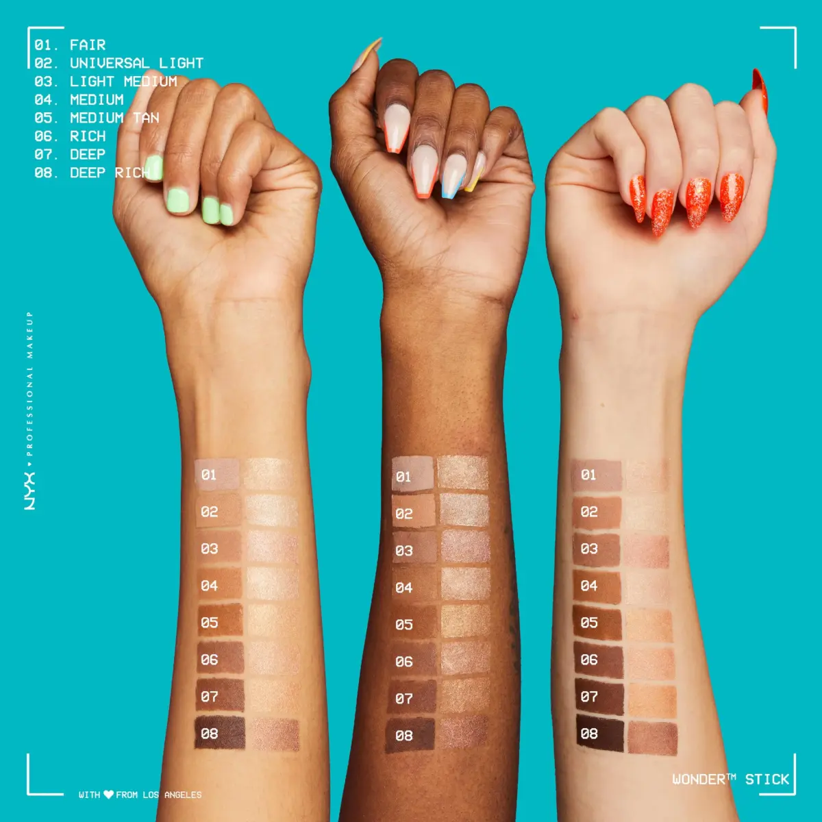NYX PROFESSIONAL MAKEUP Wonder Stick, Medium Tan | Contour & Highlight Duo - view 6