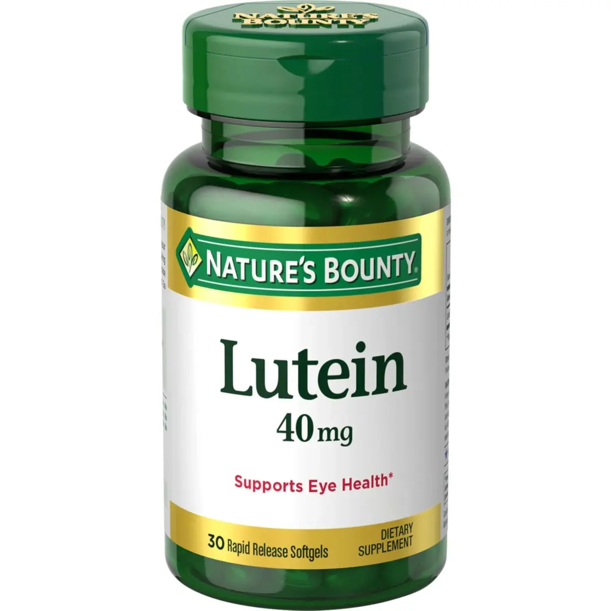 Nature's Bounty Lutein 40 mg Softgels 30 Count (30 Count) | Supports Eye Health with Antioxidant Properties - main product image